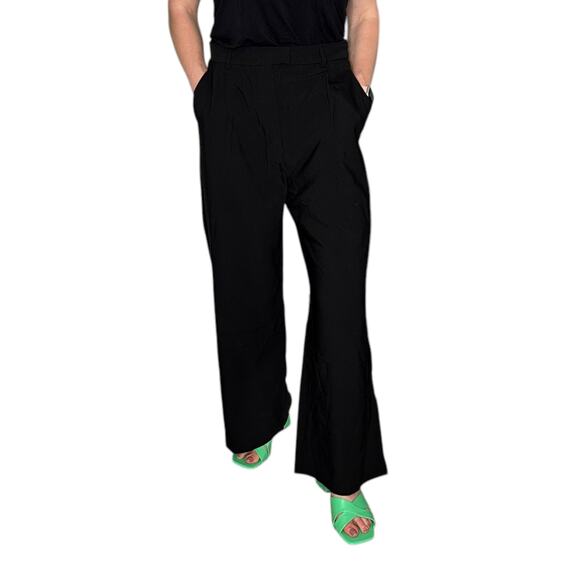 DJERF AVENUE Black Boot Cut Cropped Dress Pants Women's Size Large Classic - Picture 1 of 13